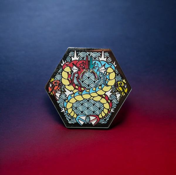 Gyarados Hexagon Enamel Pin