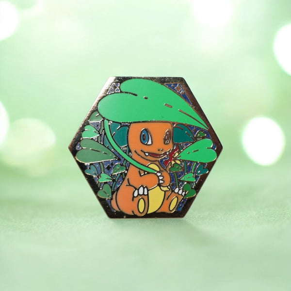 Charmander Hexagon Enamel Pin