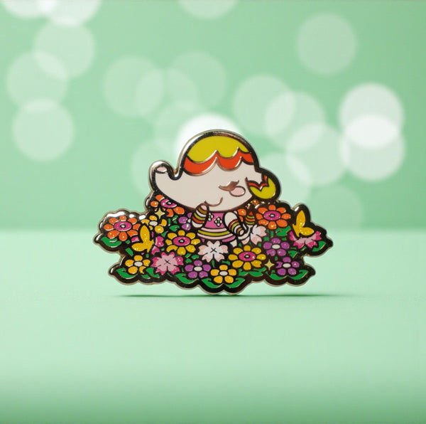 Margie in Flowers Enamel Pin