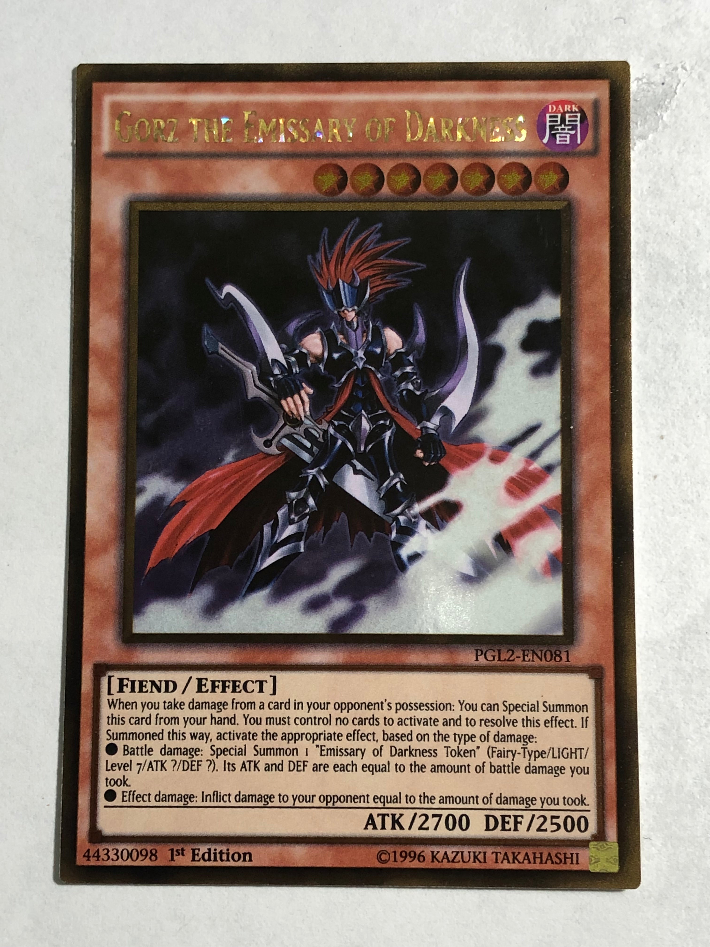 yugioh gorz the emissary of darkness deck Darkness" Reviews and Rating Score in Japan based on the type of damage New: Gorz the Emissary of